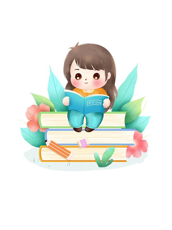用423矢量手繪，打造世界讀書日可愛卡通讀書形象